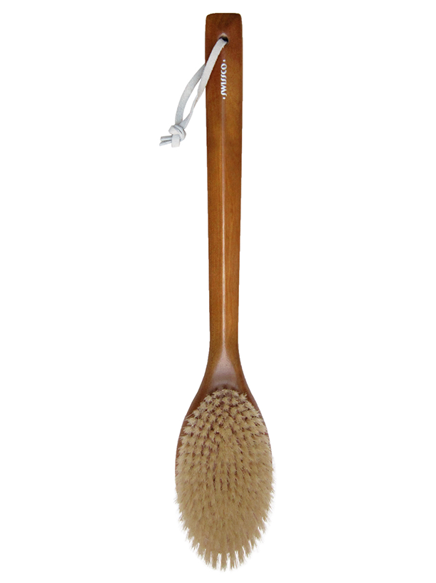 "BIRCH WOOD BATH BRUSH, BOAR BRISTLE, 41CM (L)"
